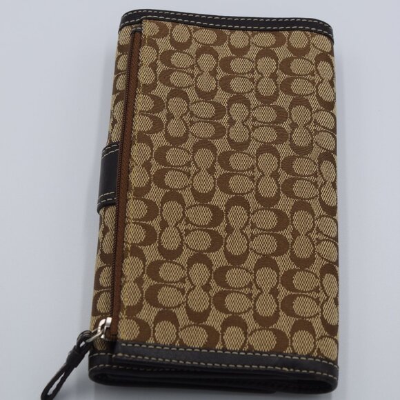 COACH Soho Buckle Signature “C” Canvas and Leather Wallet - Picture 3 of 5